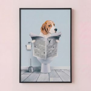 Bathroom Reading Newspaper