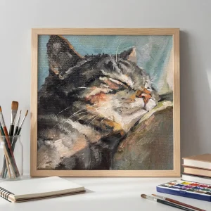 Custom Oil Paw-some Fun Pet Portrait